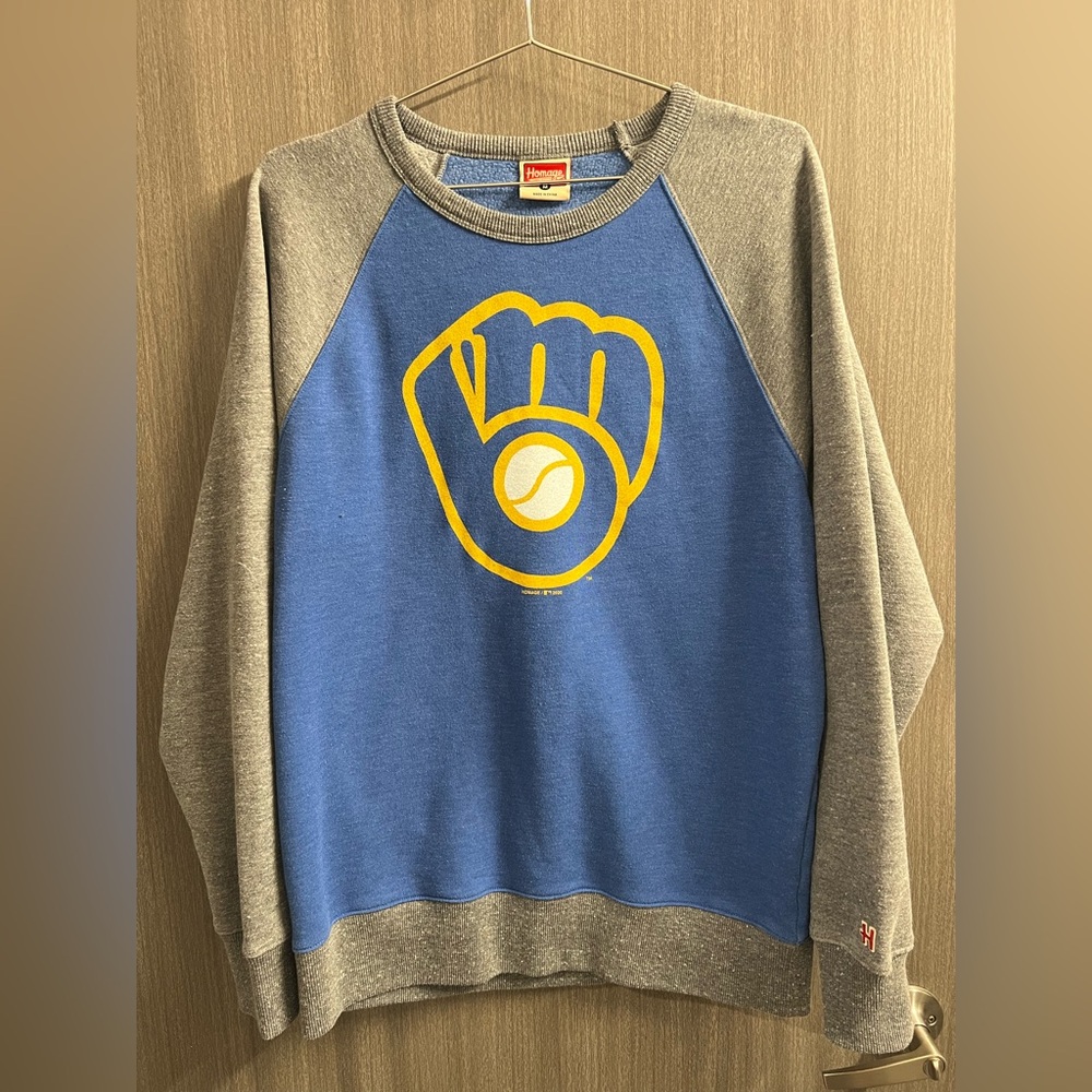 Homage Milwaukee Brewers Classics Crewneck Sweatshirt Medium
